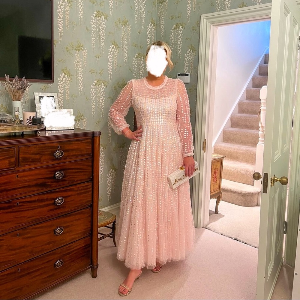 Raindrop Long Sleeve Ankle Gown Needle & Thread NWT